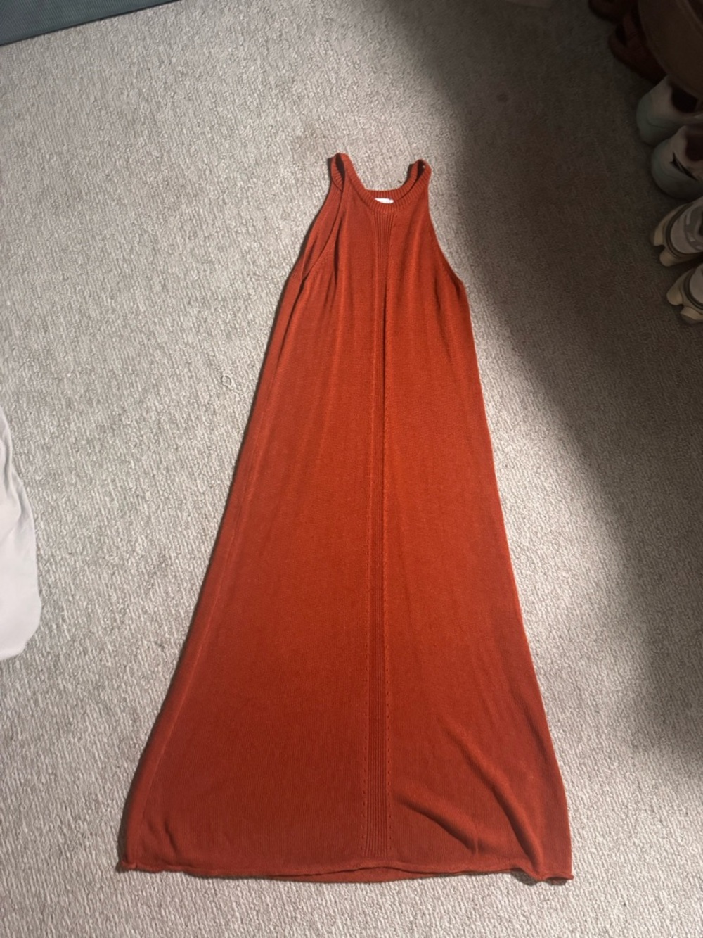 Zara Red Knitted Midi Dress